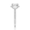 925 Sterling Silver Cushion Cut Halo Diamond Engagement Ring - Image 5