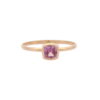 925 Sterling Silver Cushion Cut Pink Sapphire Ring