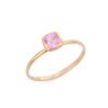 925 Sterling Silver Cushion Cut Pink Sapphire Ring - Image 2