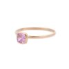 925 Sterling Silver Cushion Cut Pink Sapphire Ring - Image 3