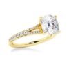 925 Sterling Silver Cushion Cut Split Shank Diamond Bridal Set - Image 10