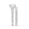 925 Sterling Silver Cushion Cut Split Shank Diamond Bridal Set - Image 24