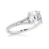 925 Sterling Silver Cushion Cut Split Shank Diamond Bridal Set - Image 7