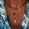 925 Sterling Silver Cushion Solitaire Emerald Prong Necklace - Image 3