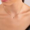 925 Sterling Silver Dainty Cross Necklace - Image 2
