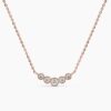 925 Sterling Silver Dainty Diamond Bezel Bar Necklace - Image 5