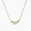925 Sterling Silver Dainty Diamond Bezel Bar Necklace - Image 6