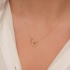 925 Sterling Silver Dainty Double Circle Necklace - Image 3