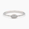 925 Sterling Silver Dainty Milgrain Diamond Wedding Band - Image 5