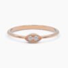 925 Sterling Silver Dainty Milgrain Diamond Wedding Band - Image 6