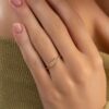 925 Sterling Silver Dainty Pave Diamond Ring - Image 2