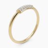 925 Sterling Silver Dainty Pave Diamond Ring - Image 5