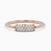 925 Sterling Silver Dainty Pave Diamond Ring - Image 9