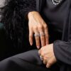 925 Sterling Silver Dancing Oval Diamond Ring - Image 4