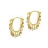 Thick gold plated sterling silver hoop earrings with polished finish