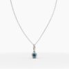 925 Sterling Silver December Birthstone London Blue Necklace - Image 3