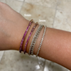 925 sterling silver deco bracelet with premium CZ sapphire stones