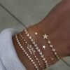 Bracelet featuring a diamond-accented 222 motif