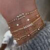 Gold-plated sterling silver bracelet with adjustable chain