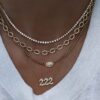 925 Sterling Silver Diamond 222 Necklace - Image 7