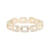 925 Sterling Silver Diamond Baby Link Ring