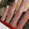 925 Sterling Silver Diamond Baby Link Ring - Image 5