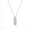 925 Sterling Silver Diamond Bar Necklace with a clean modern design