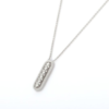 Diamond bar necklace in 925 Sterling Silver with thick gold plating