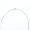 18-inch sterling silver necklace with diamond bar styling