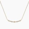 925 Sterling Silver Diamond Bar Pendant Necklace