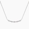 925 Sterling Silver Diamond Bar Pendant Necklace - Image 3
