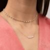 Pendant necklace with a refined bar silhouette and 16-inch length