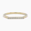 925 Sterling Silver Diamond Bar Ring