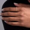 Gold-plated sterling silver ring with a minimal band design