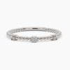 Sterling Silver ring with refined beaded detail and sparkle