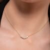 925 sterling silver necklace featuring bezel-set CZ diamonds