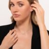 Bar necklace with thick gold plating and polished finish
