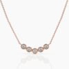 Bar necklace with a delicate 7.34mm width and bezel setting