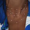 925 Sterling Silver Diamond Bezel Choker Necklace - Image 2