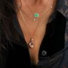 925 Sterling Silver Diamond Bezel Choker Necklace - Image 3