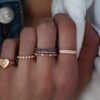 925 Sterling Silver Diamond Bezel Eternity Stevie Ring - Image 4