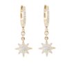 925 Sterling Silver Diamond Bezel Mini Star Drip Earrings