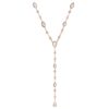 925 Sterling Silver Diamond Bezel Moonstone Lariat Necklace - Image 3