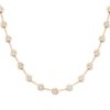 925 Sterling Silver Diamond Bezel Orbit Tennis Necklace - Image 2
