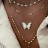 925 Sterling Silver Diamond Bezel Orbit Tennis Necklace - Image 3