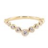 925 Sterling Silver Diamond Bezel V Band
