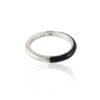 925 Sterling Silver Diamond Black Enamel Ring - Image 4