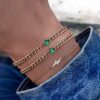 925 Sterling Silver Diamond Bolt Bracelet - Image 2