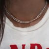 Gold-plated sterling silver necklace with diamond-like sparkle