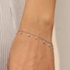 925 Sterling Silver Diamond Bracelet - Image 2